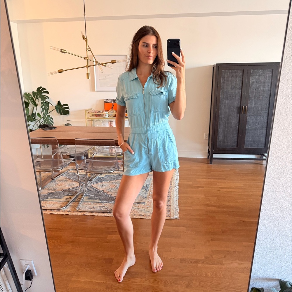 Light Blue Women’s Utility Romper